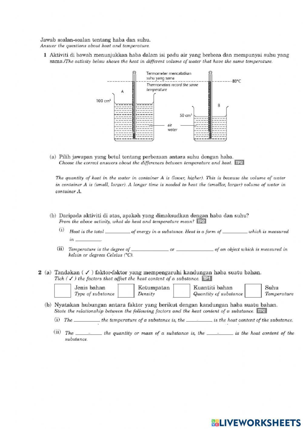 Science form 2 heat