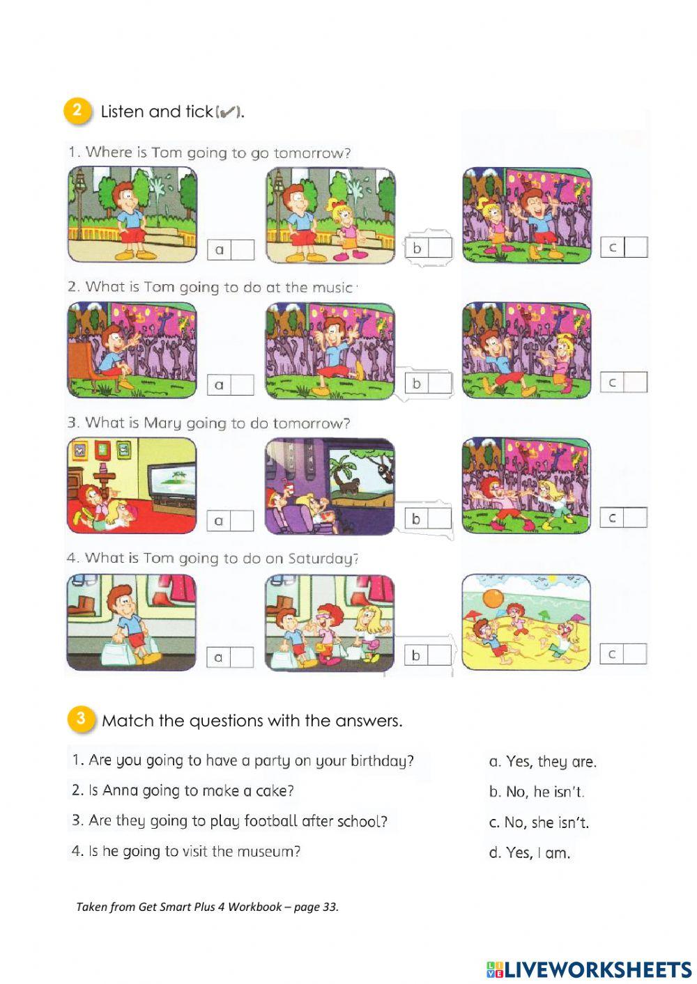 Year 4: Celebrations - is- are- isn't - aren't going to