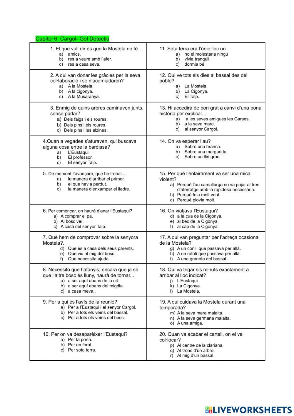 Cargol-Gol, detectiu. Cap.6