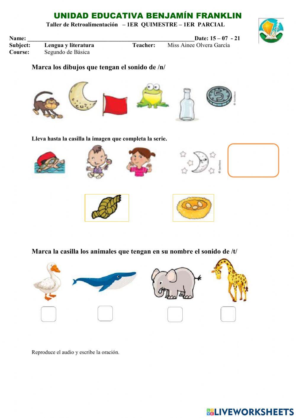 Taller de retroalimentación - lenguaje