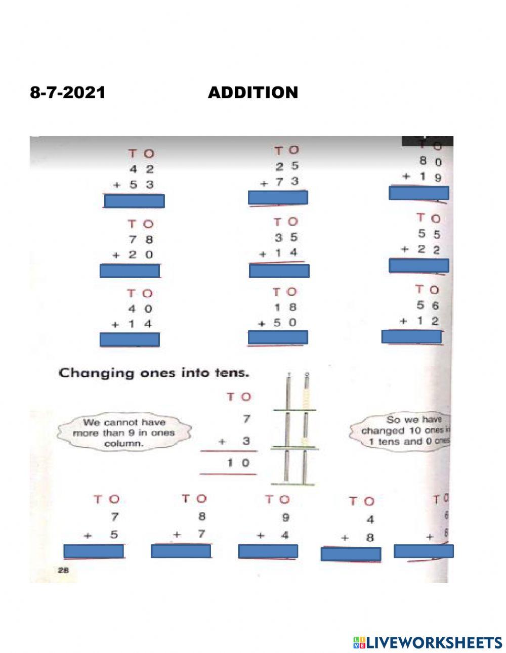 Addition ( 2- digit )