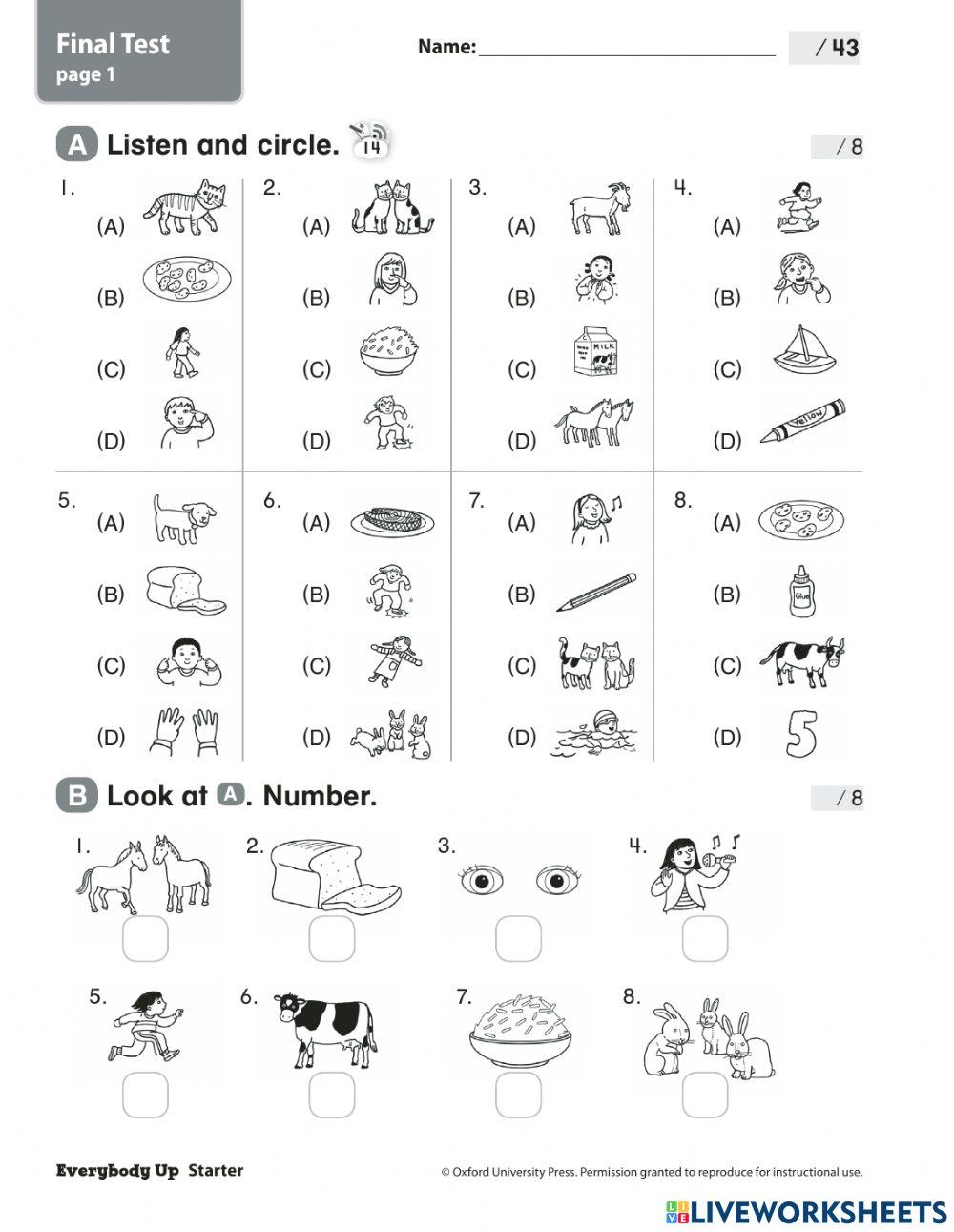 Final test up starter