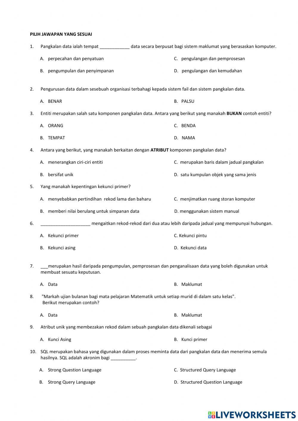 Pangkalan data (ask ting 3)