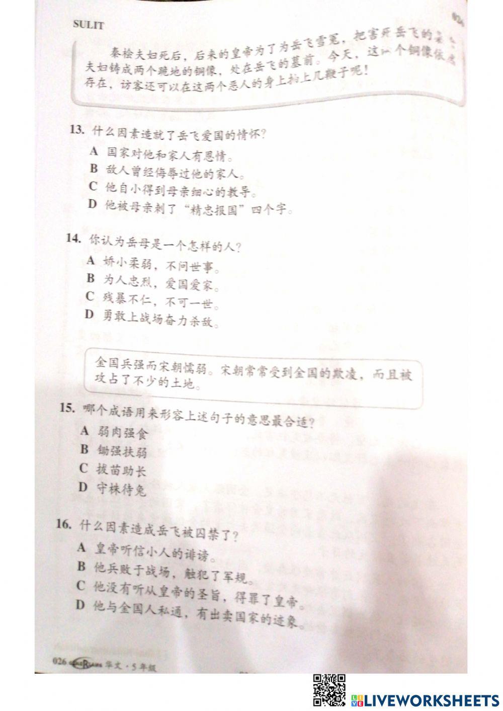 理解题（1-20题）