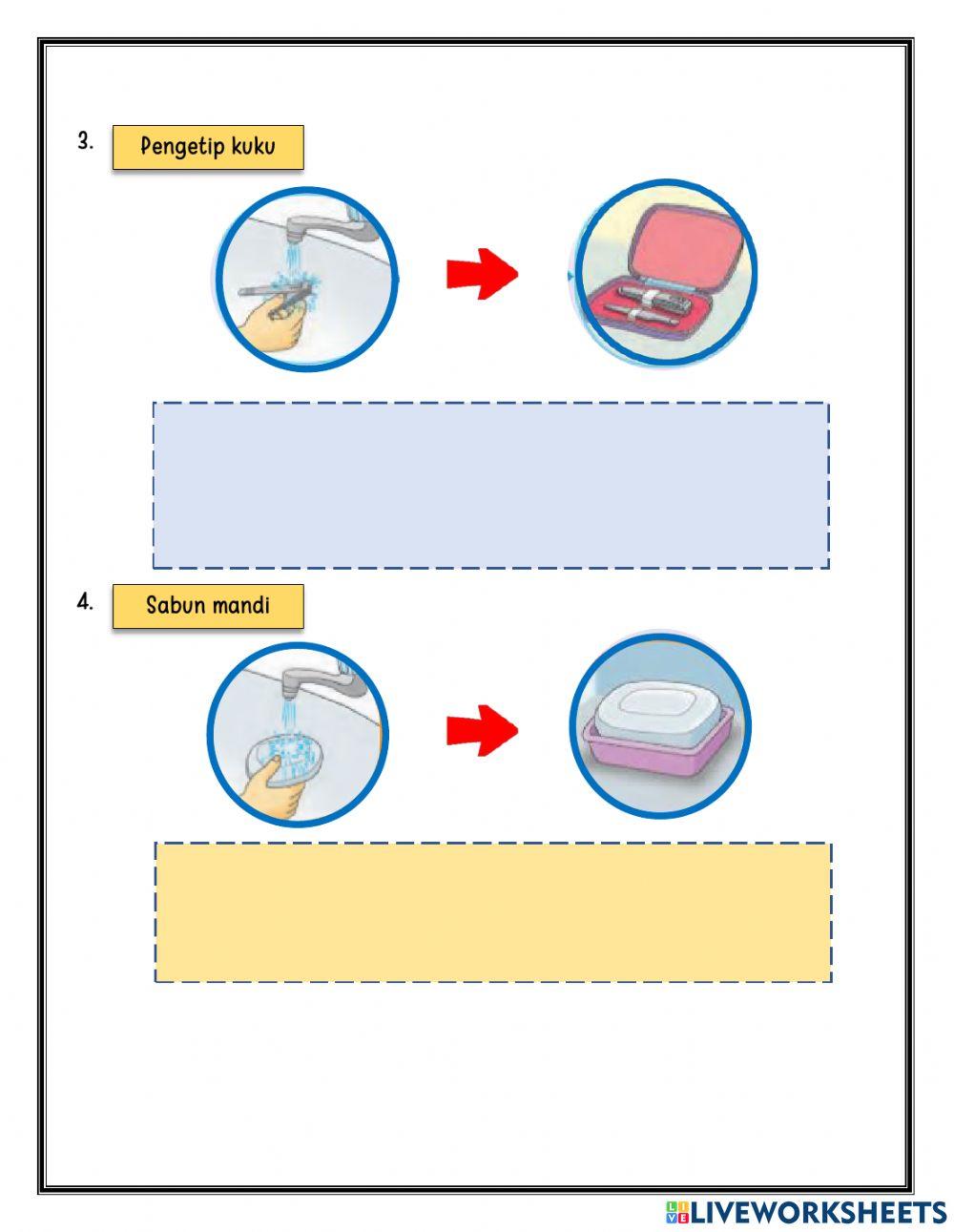 Cara menjaga alatan kebersihan diri