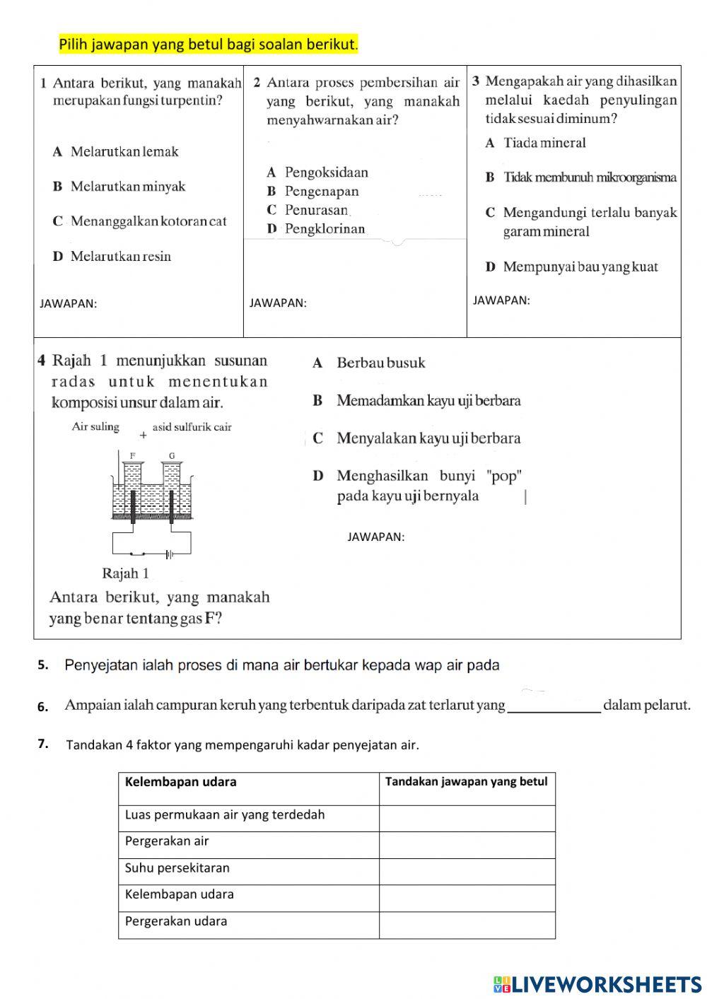 Formatif bab 5 sains ting 2