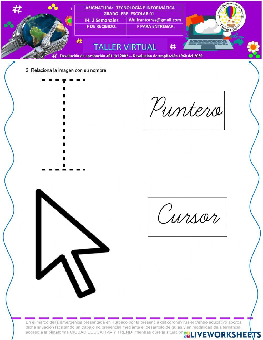 El puntero del mouse