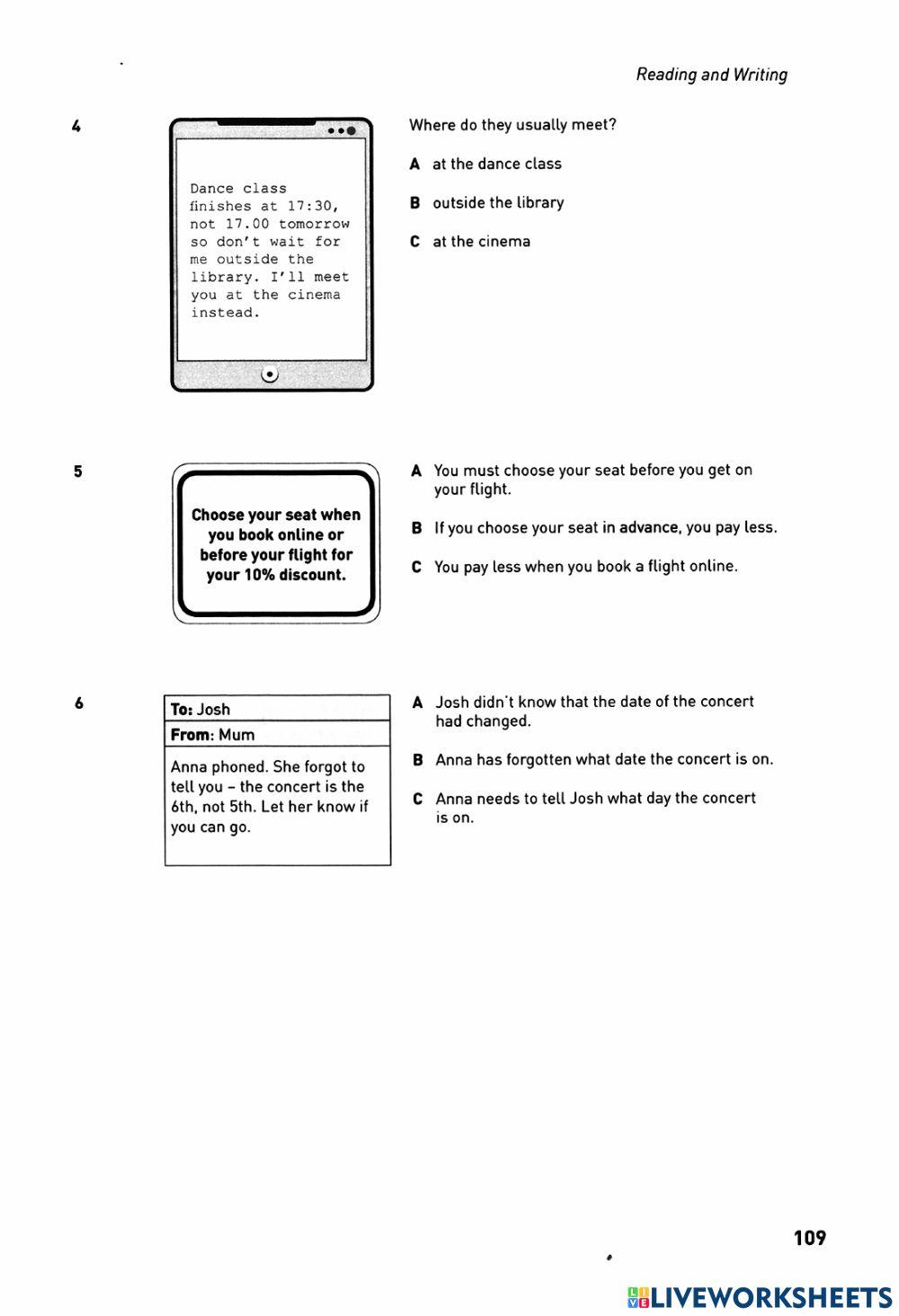 KET Collin 2020 - Reading - Test 06