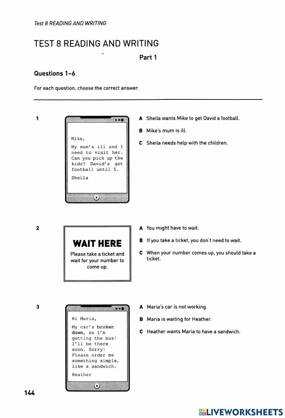 KET Collin 2020 - Reading - Test 08