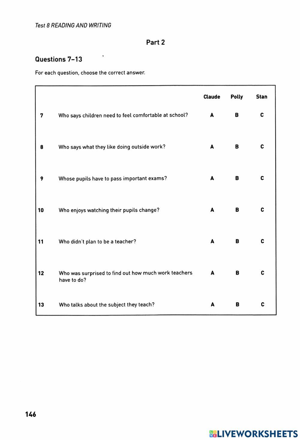 KET Collin 2020 - Reading - Test 08