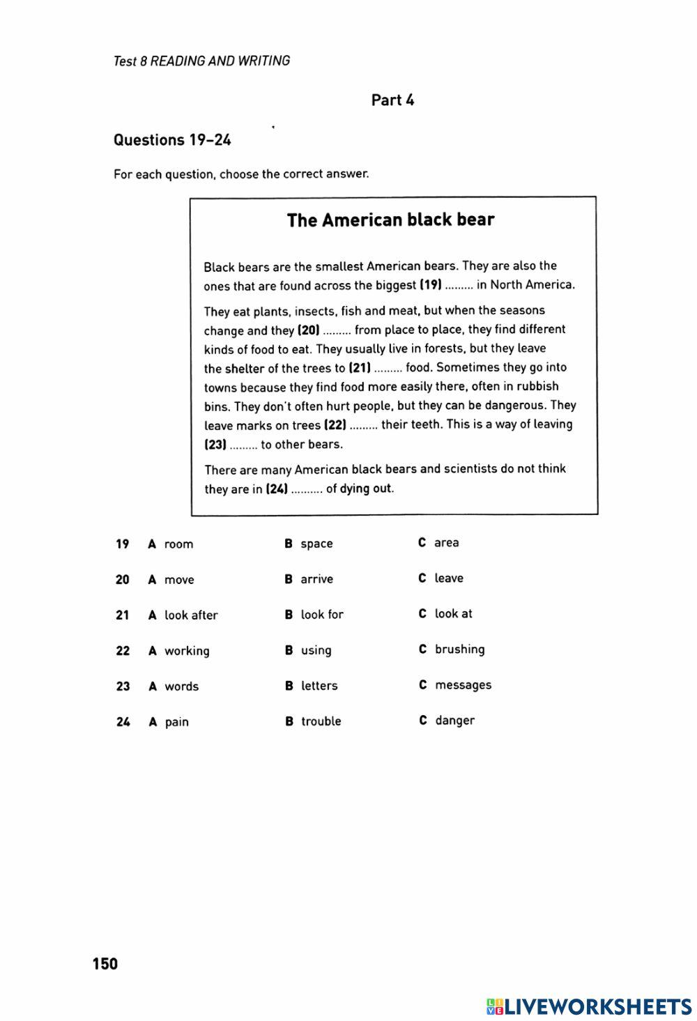 KET Collin 2020 - Reading - Test 08