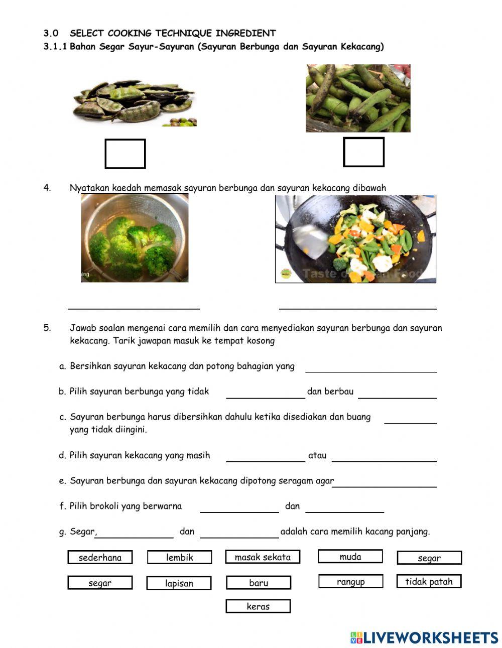 Pemilihan Sayuran Segar Sayuran Berbunga & Sayuran Kekacang