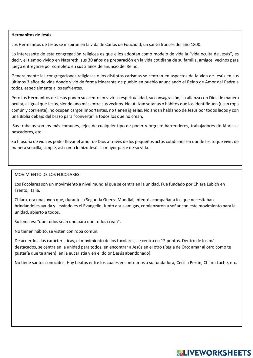 Carismas informacion