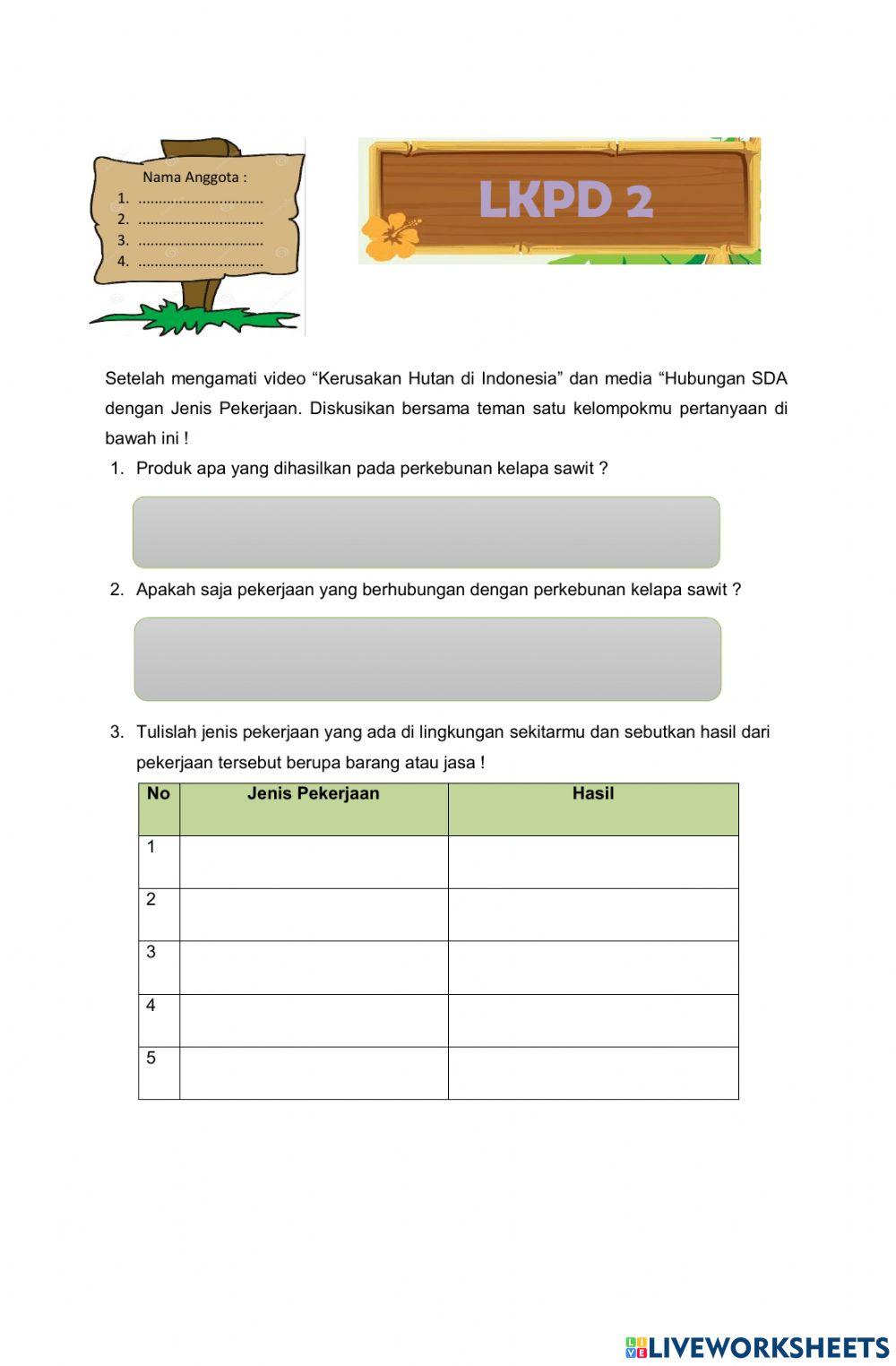 LKPD Kelas 4 Tema 4 ST 3 PB 1