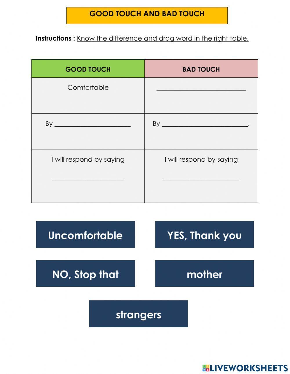 Good touch and bad touch