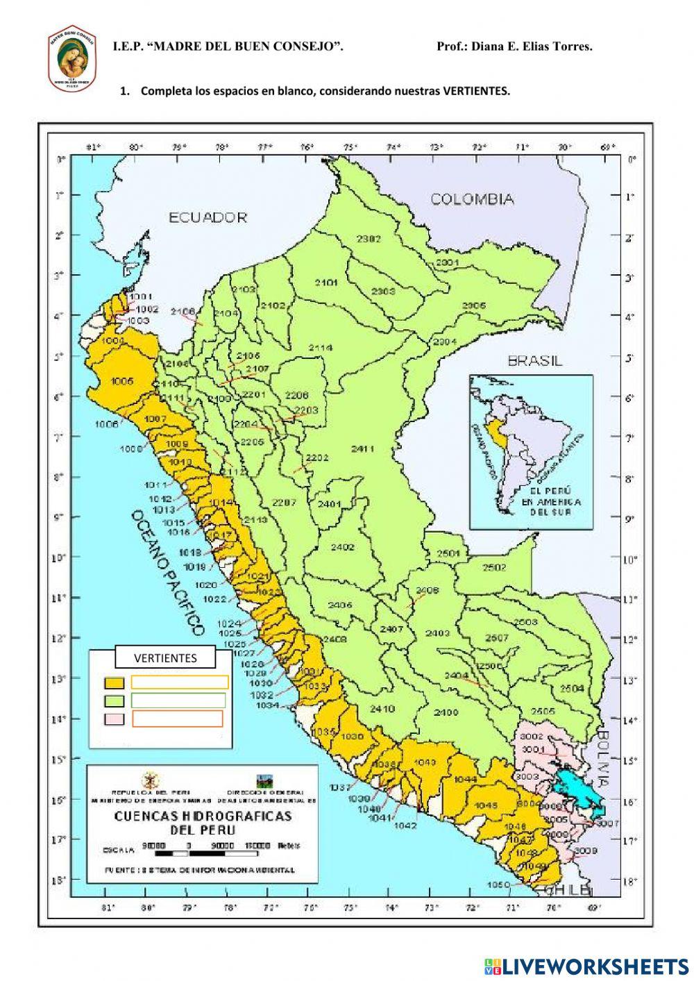 Las cuencas hisdrográficas del perú.