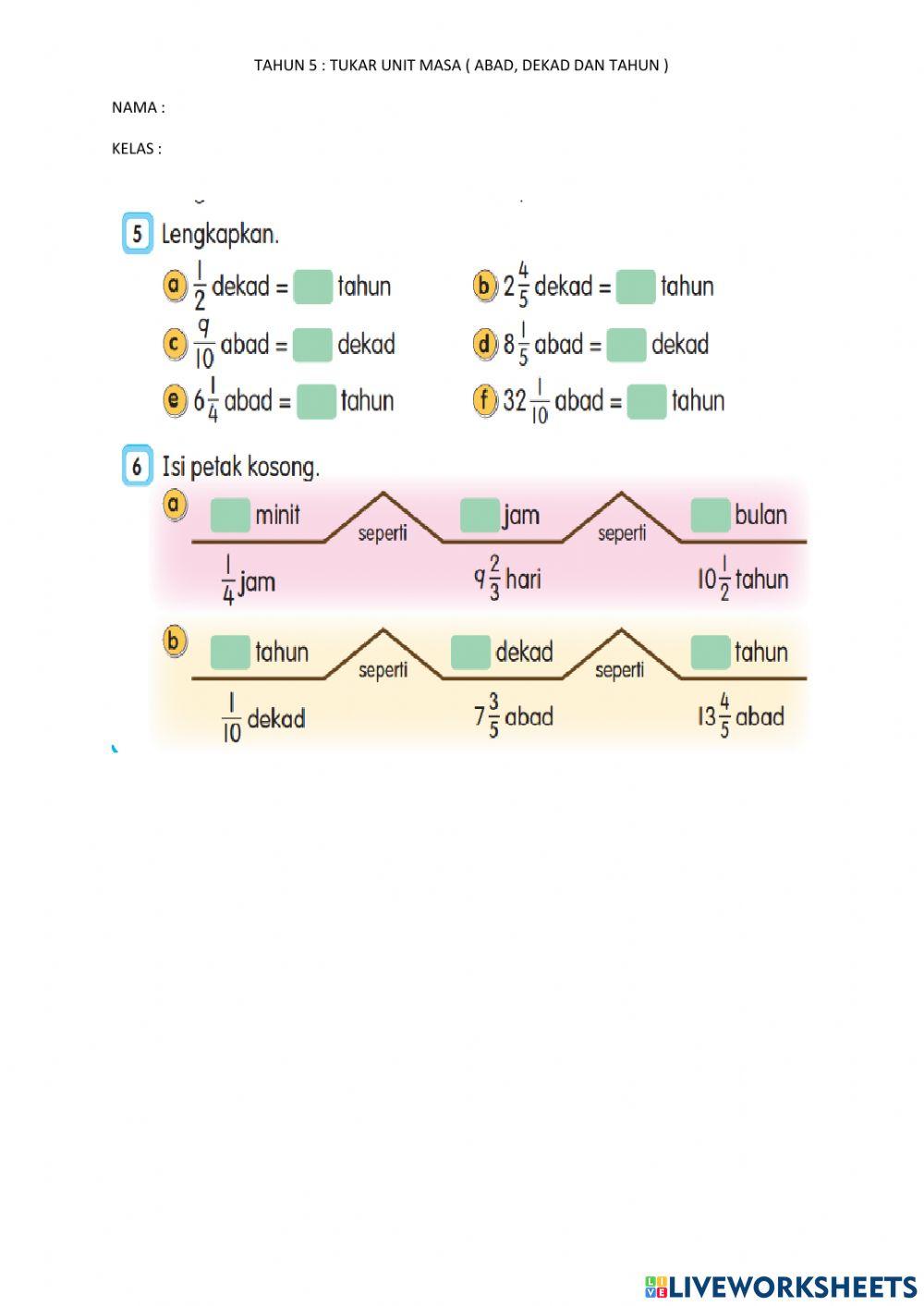 Tukar unit masa part 2