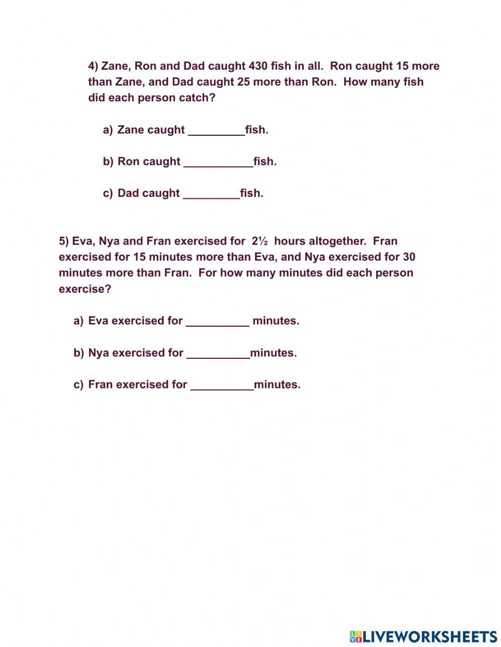 More Unequal Sharing 1G Worksheet Live Worksheets more-unequal-sharing-1g-worksheet-live-worksheets