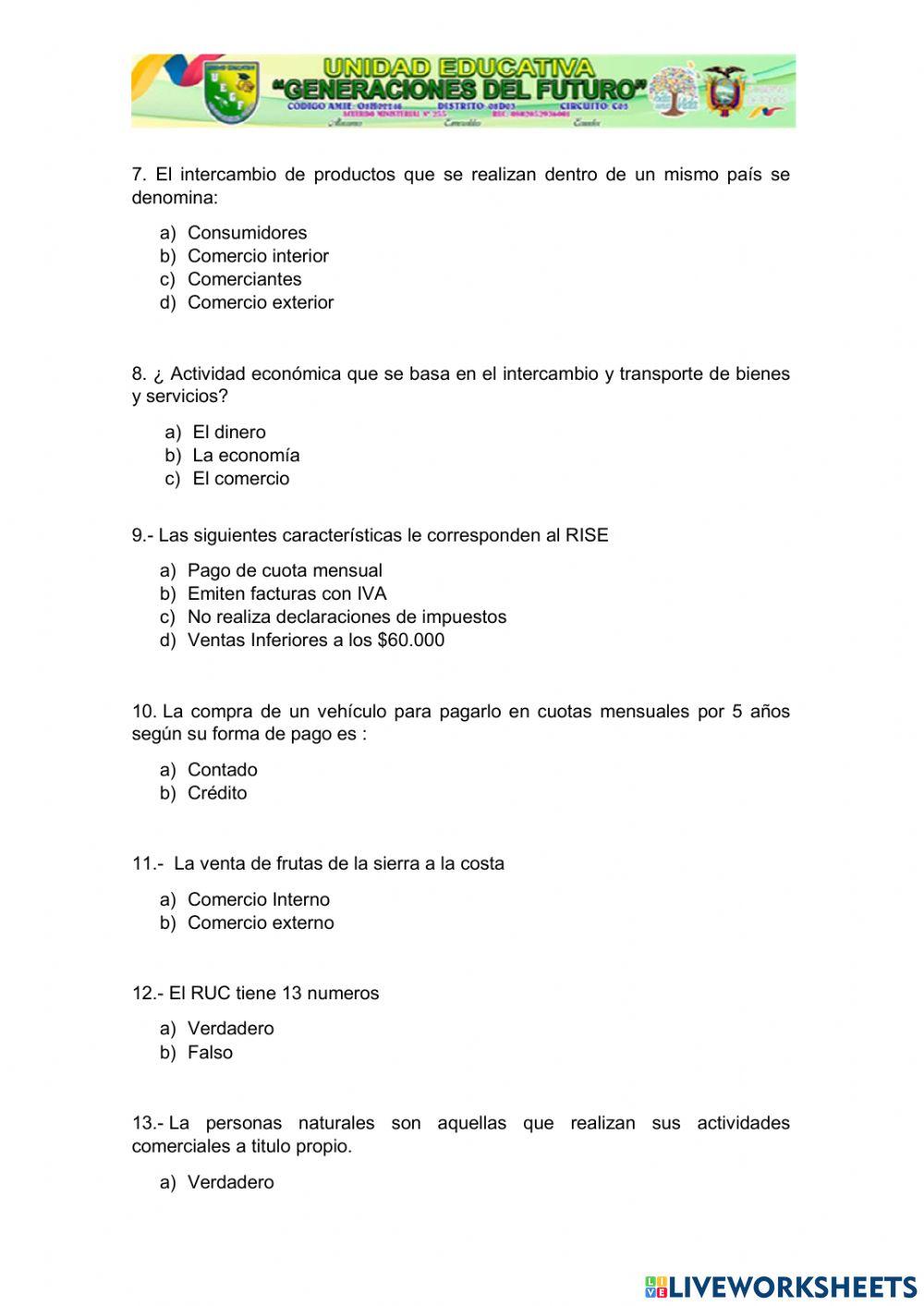 El comercio y el comerciante