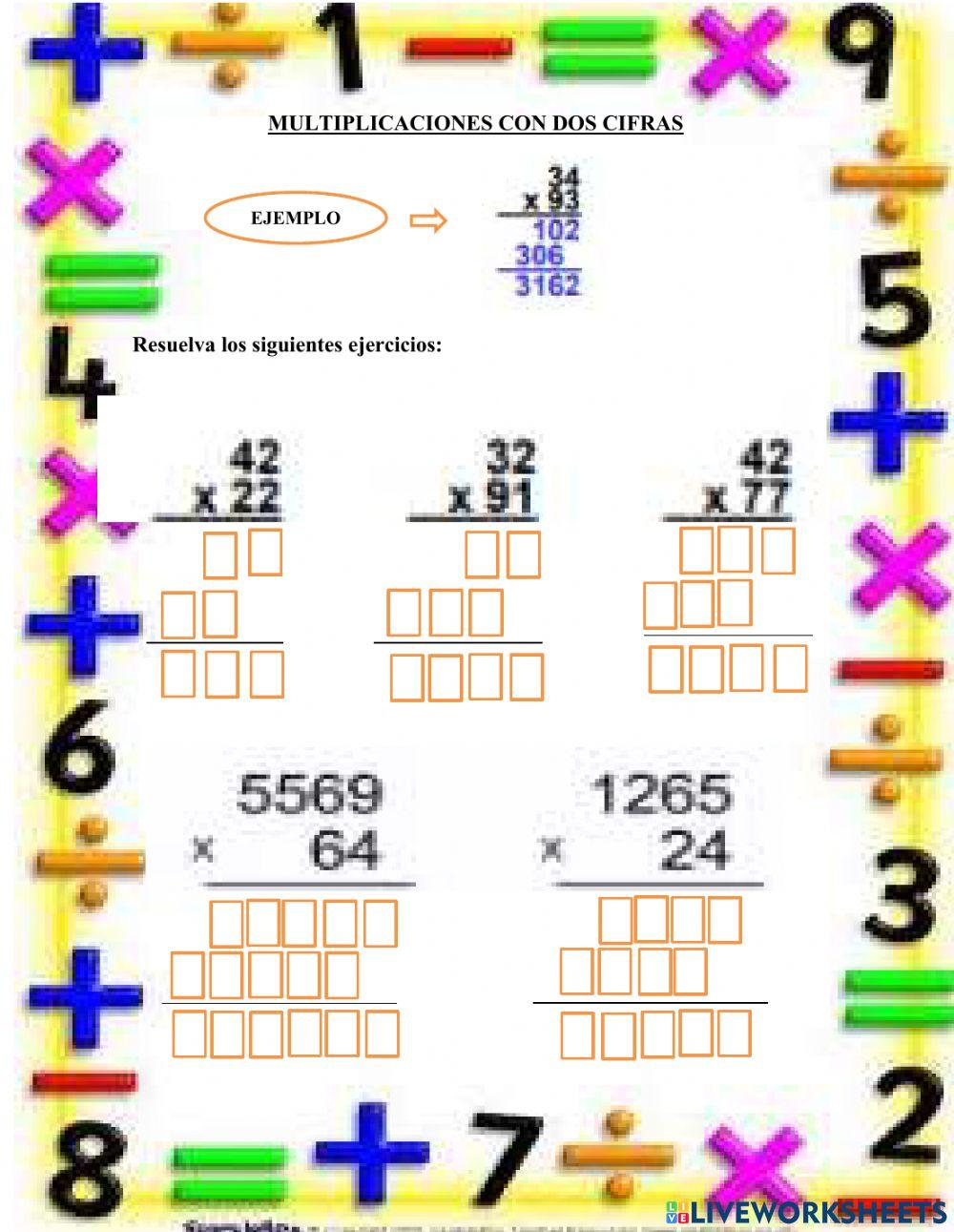 Multiplicación  y división