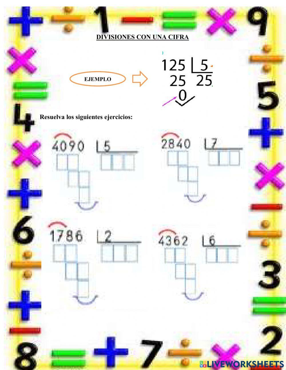 Multiplicación  y división