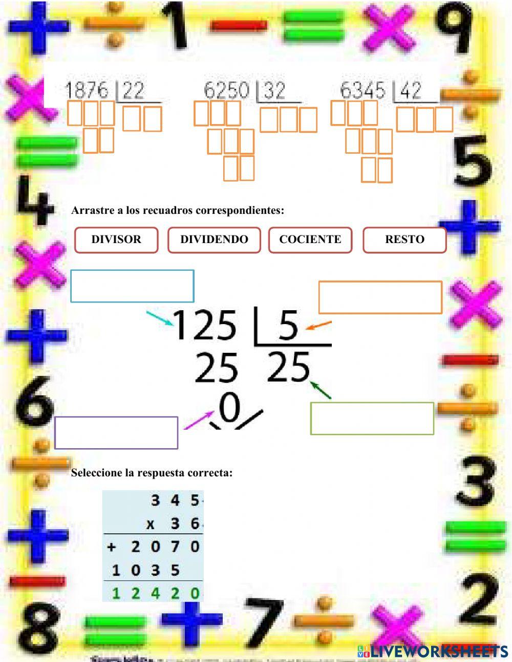 Multiplicación  y división