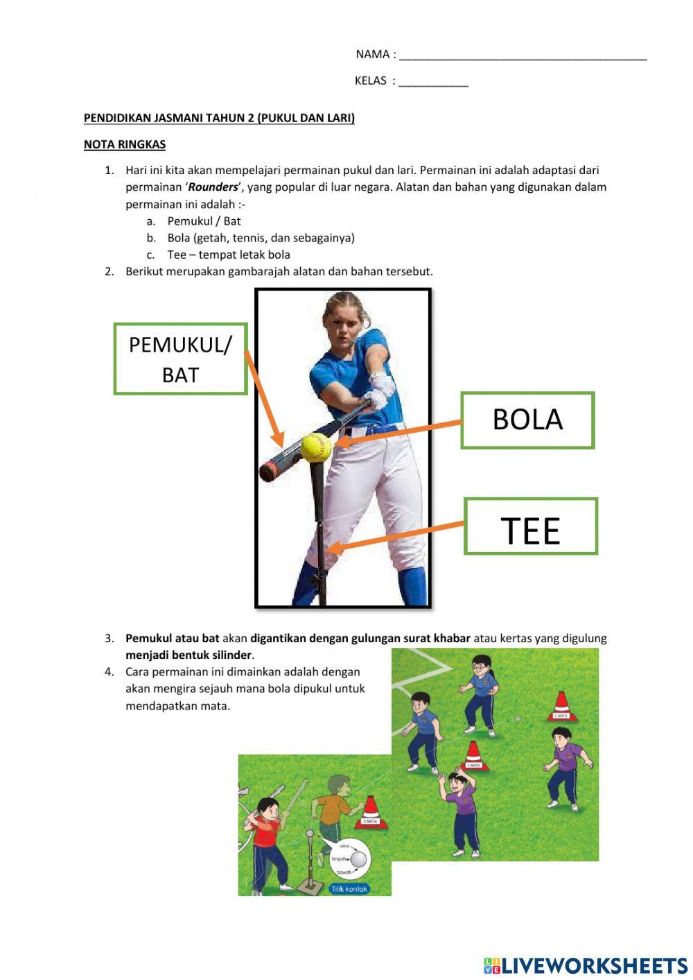 Pjpk tahun 2 pukul dan lari