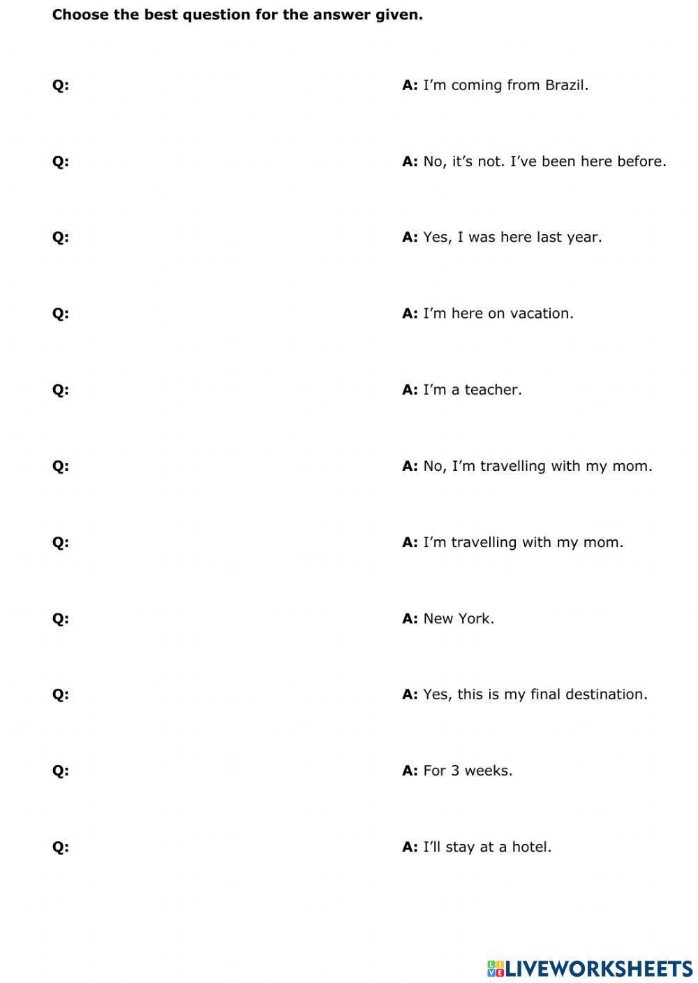At the airport - Passport Control
