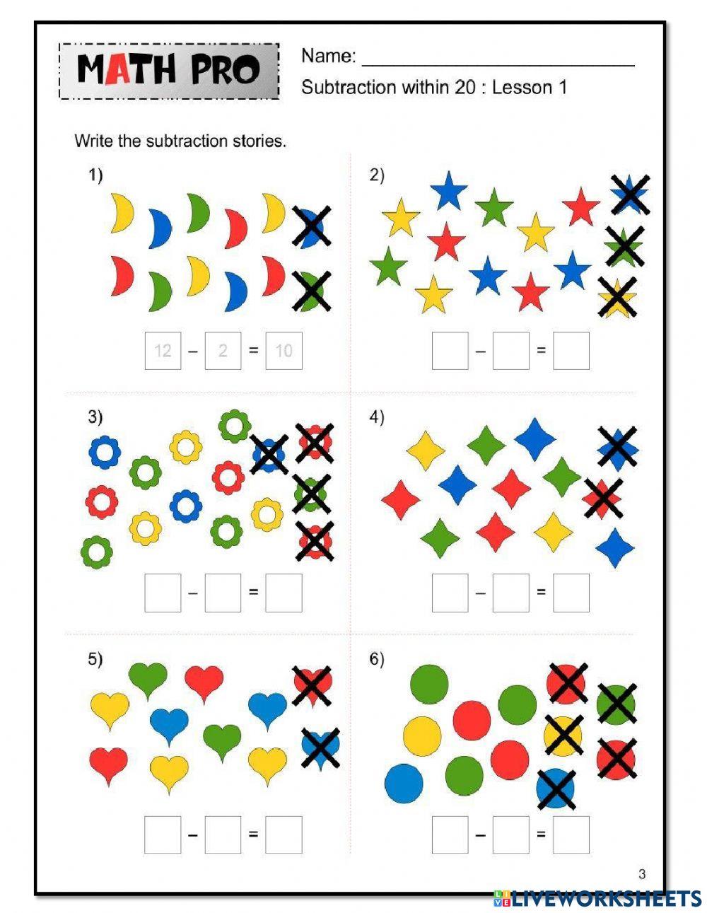 Subtraction Number Sentence