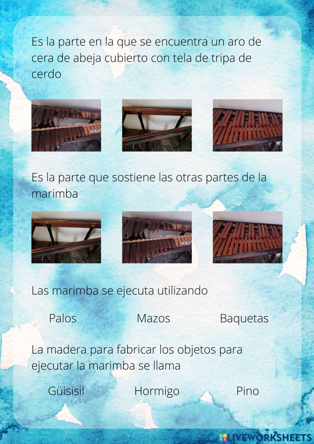 Repaso sobre la marimba