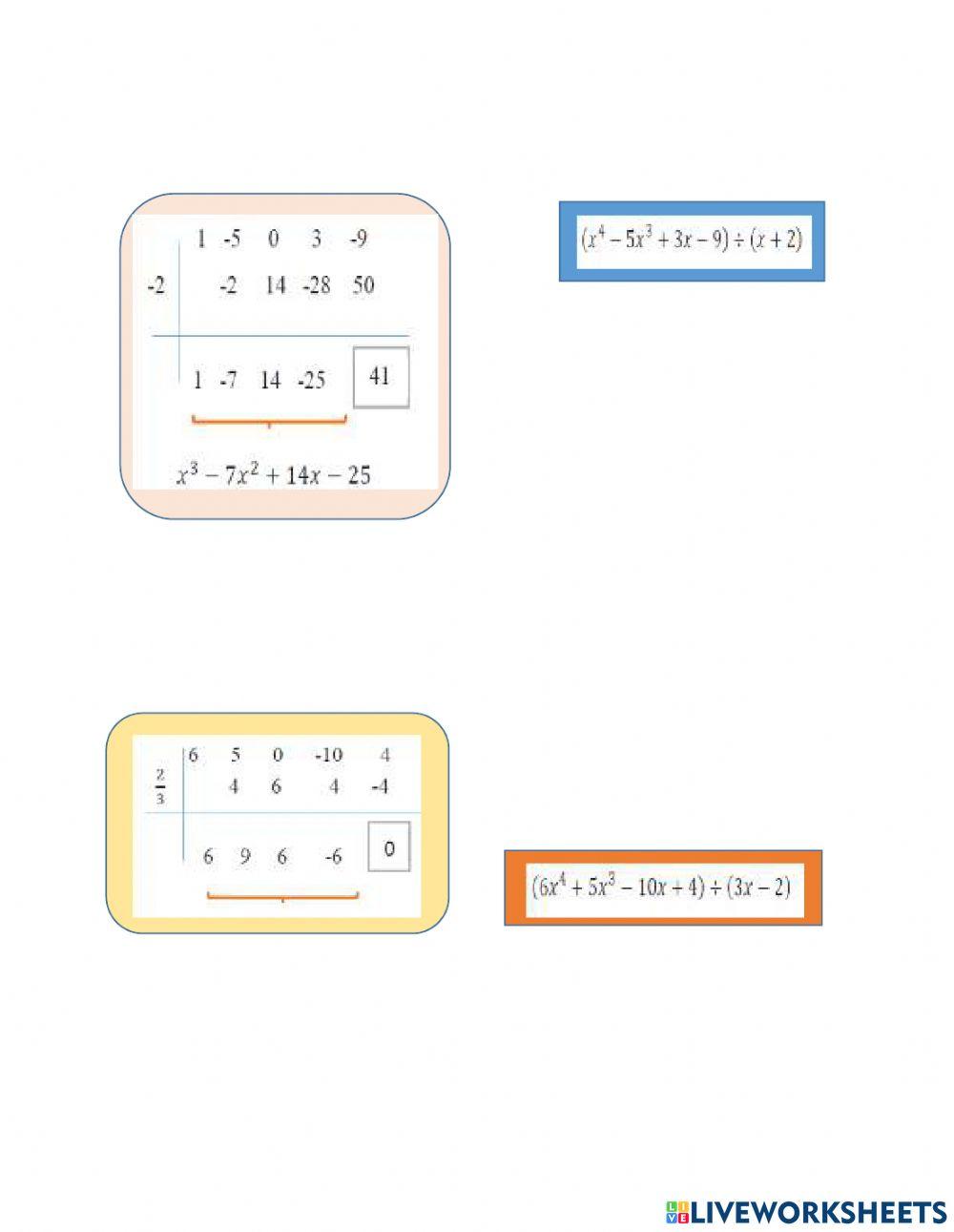División algebraica 1