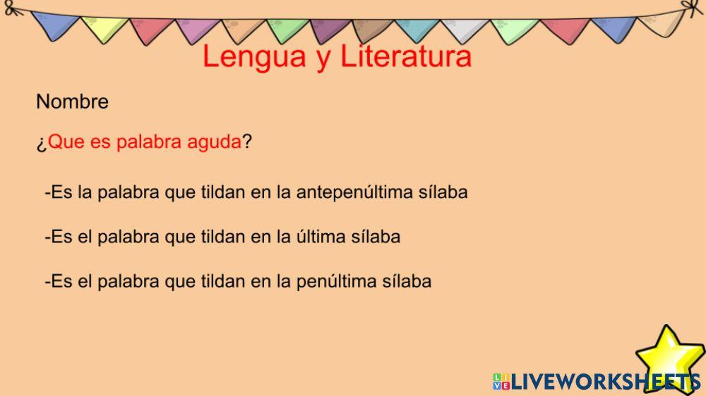 Lengua y Literatura