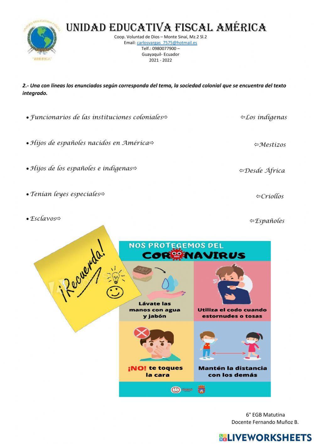 Pirámide de clases sociales en la Colonia