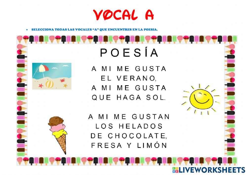 vocal A - poema 