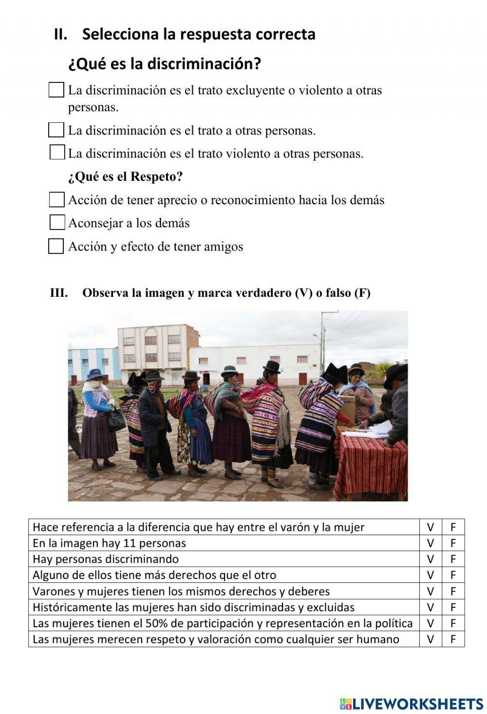Formas de discriminación