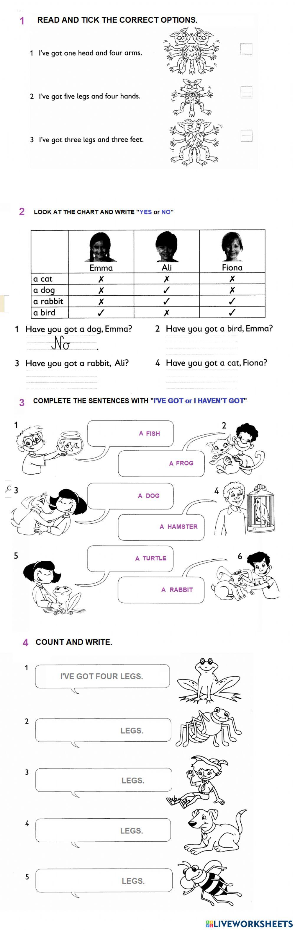 Have got haven't got