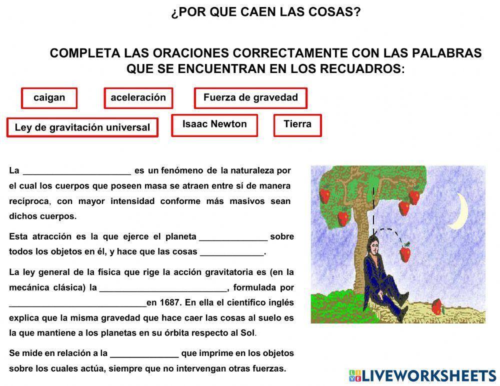 ¿por que caen las cosas?
