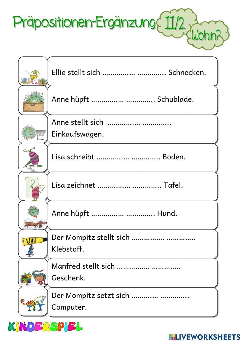 Präpositionen-Ergänzung-Wohin4?