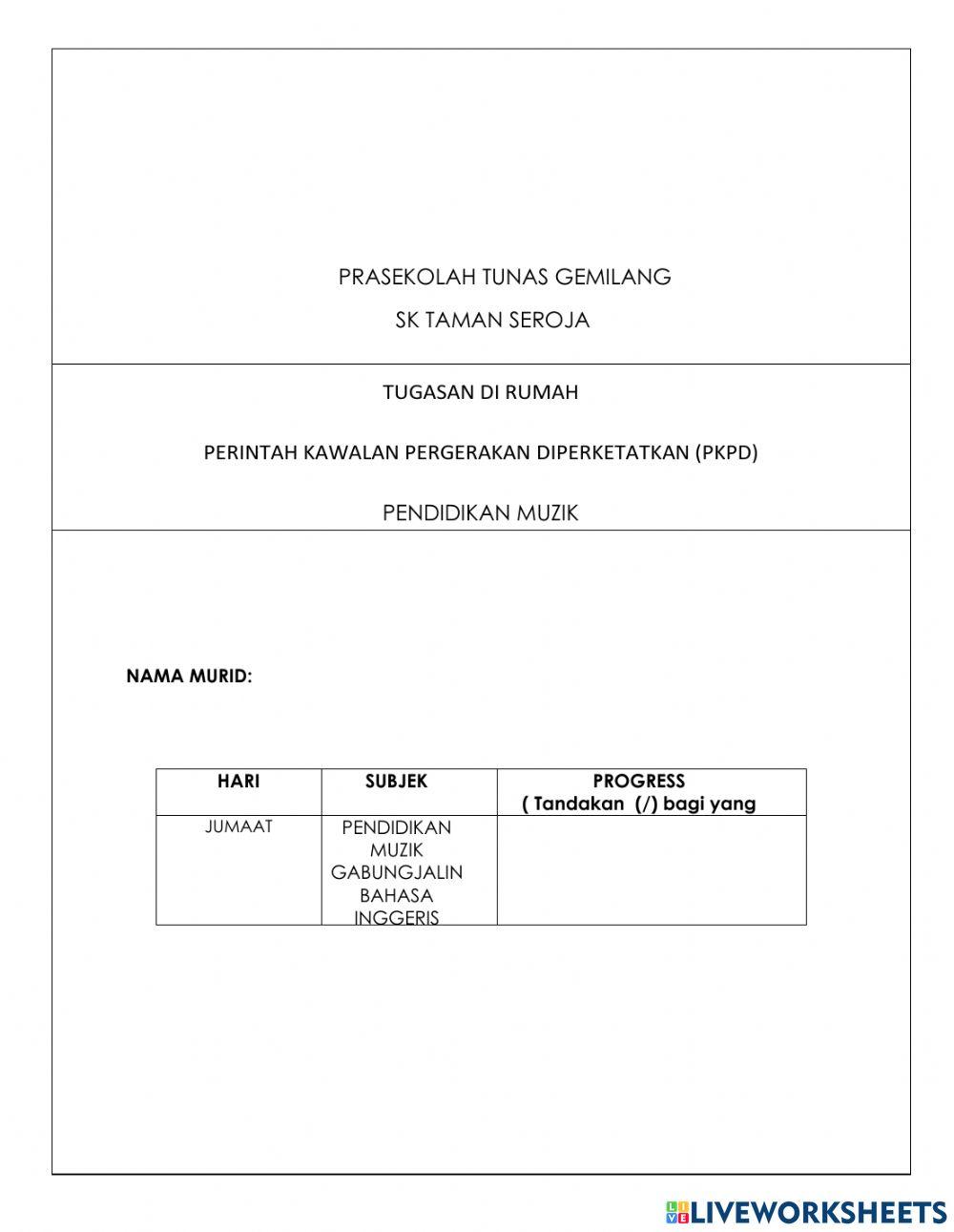 Tugasan Pendidikan Muzik 9.7.2021