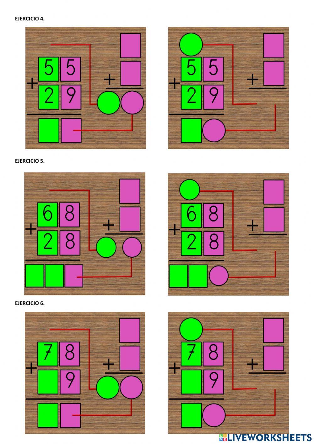 Suma con reserva III