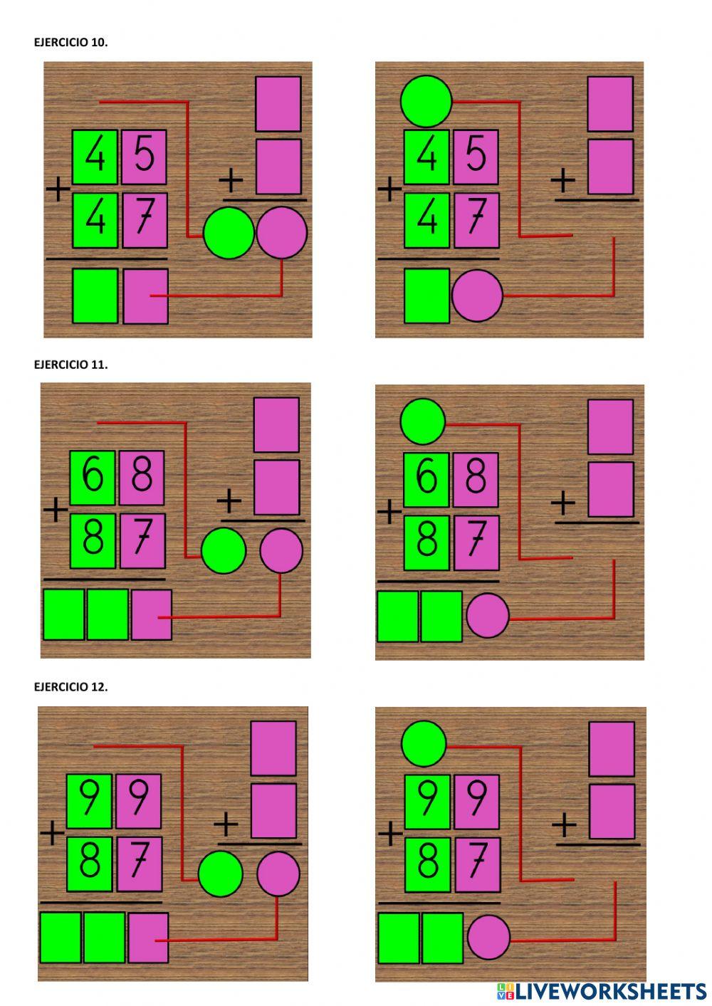 Suma con reserva III