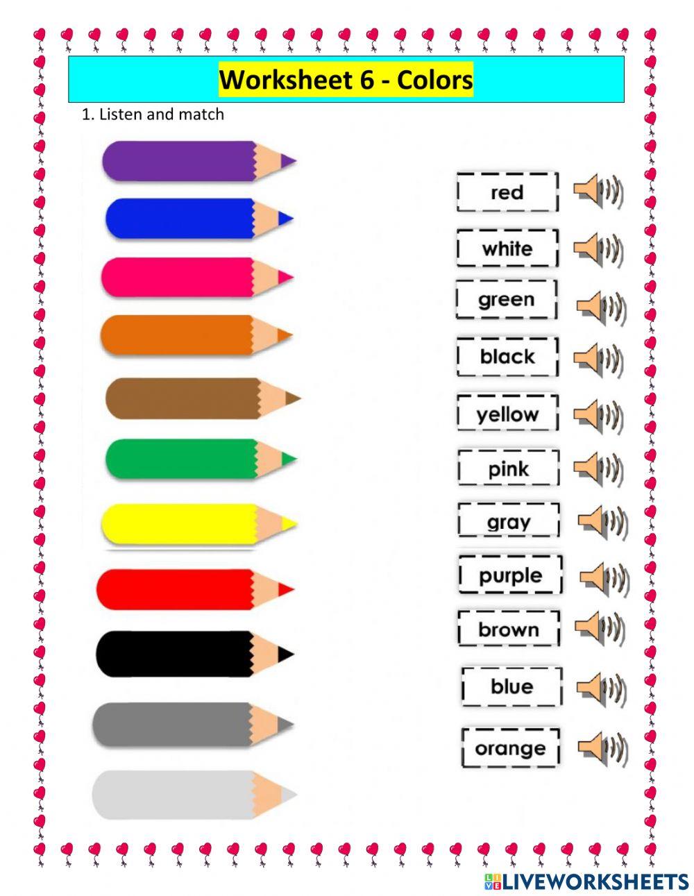Worksheet 6 - Colors