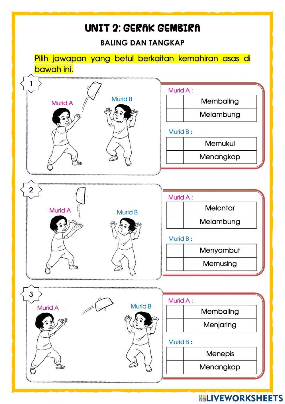 P.Jasmani Thn 1: Baling dan Tangkap (Unit 2)