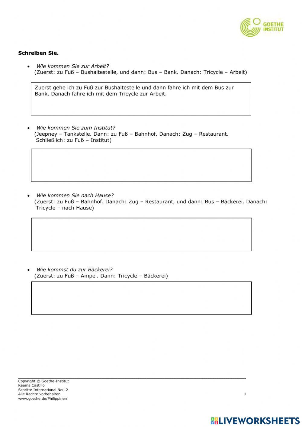 Wie kommst du zur Arbeit?