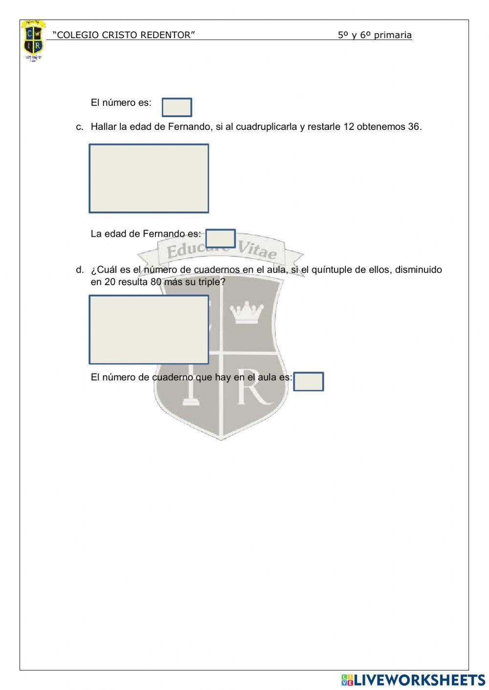 Planteo de Ecuaciones