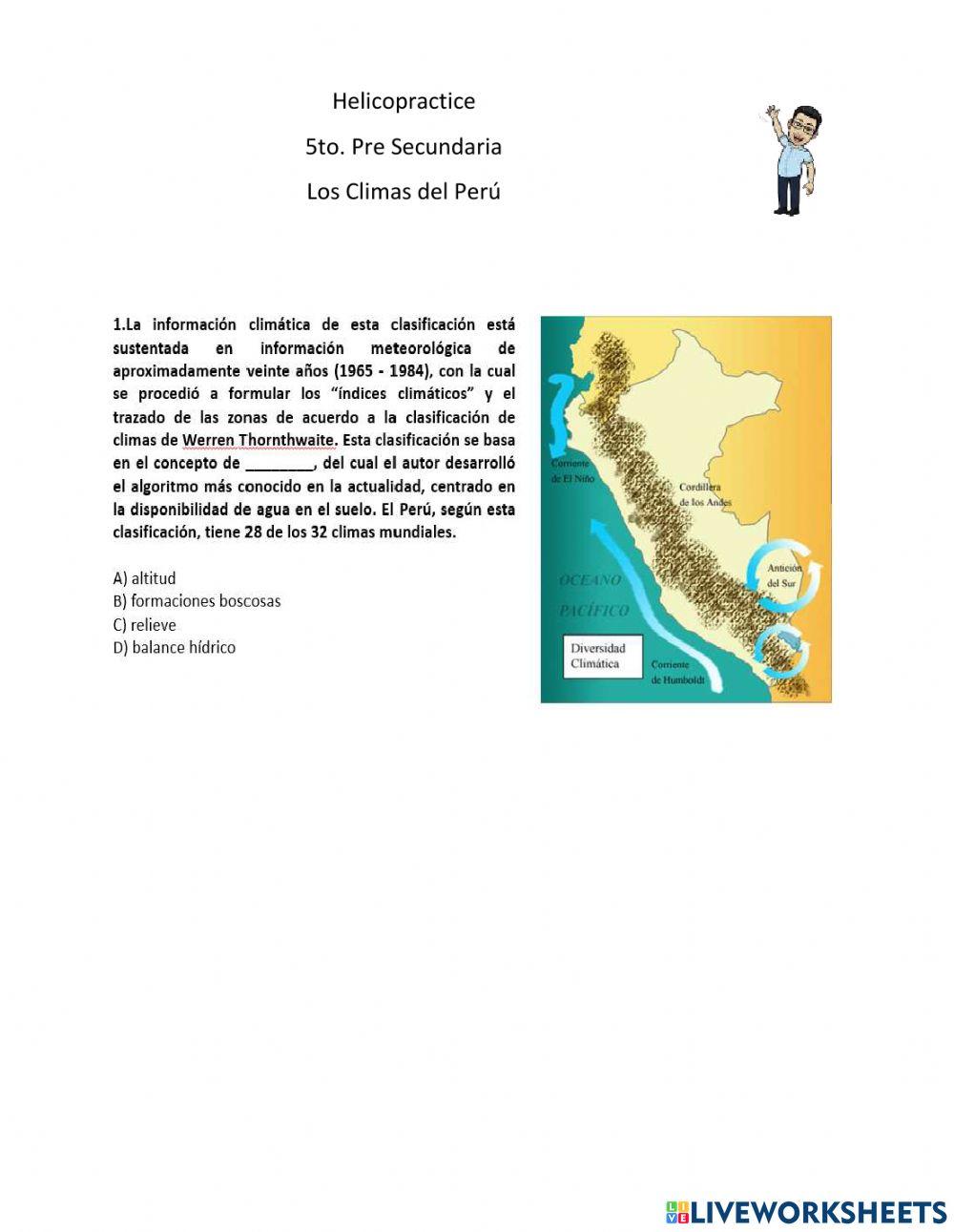 Los climas del Perú