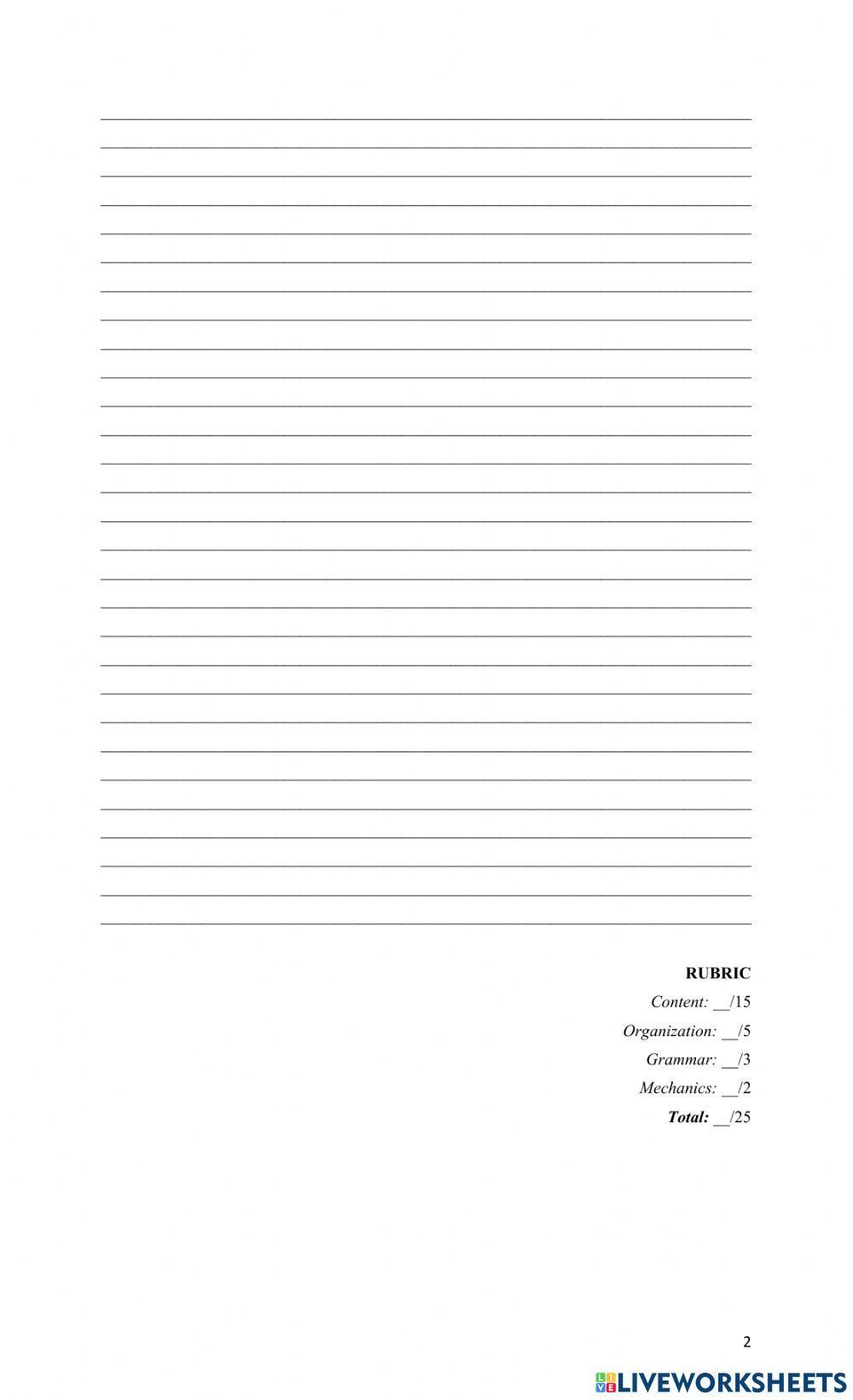 Expository Essay Writing Worksheet 1