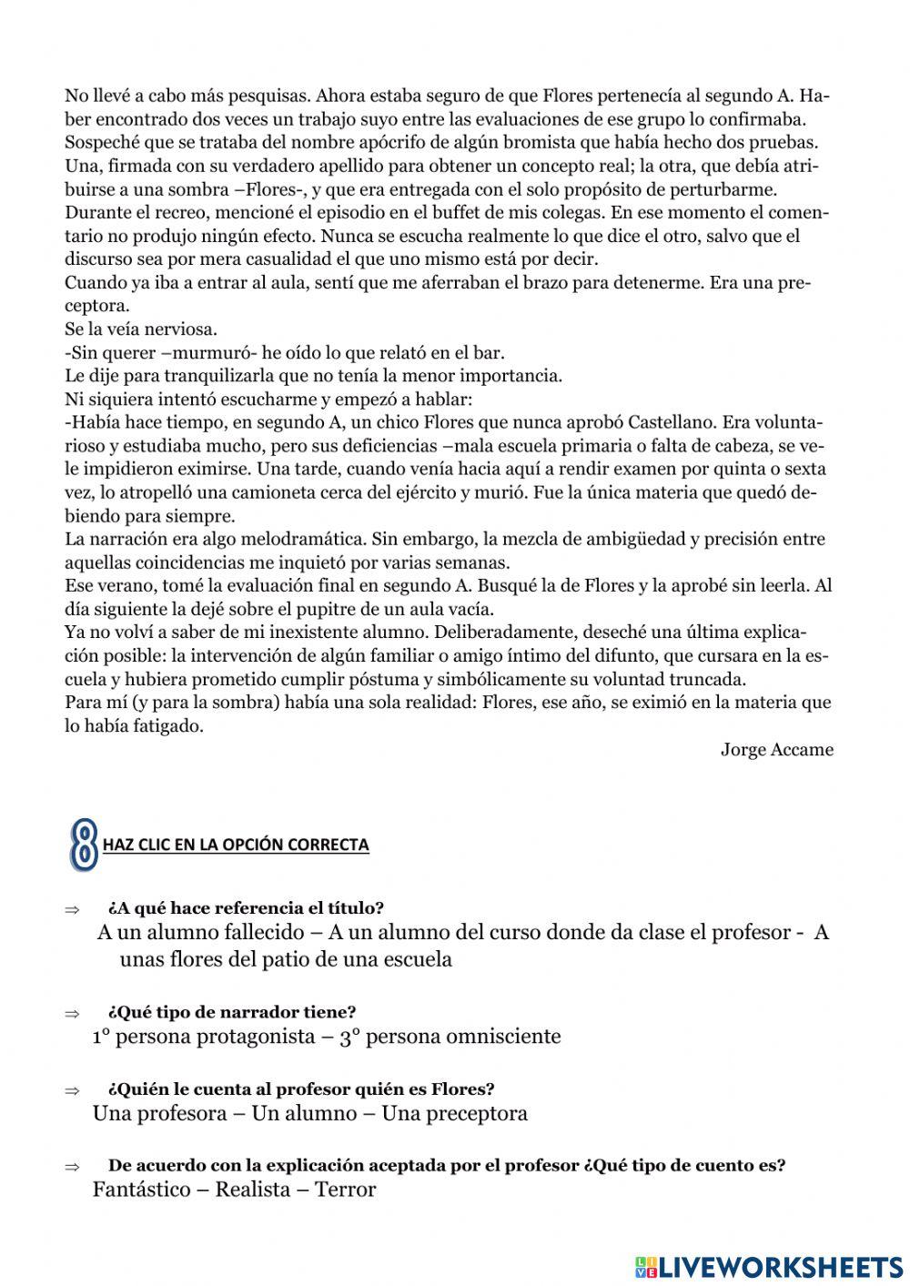 Evaluación de lengua y literatura