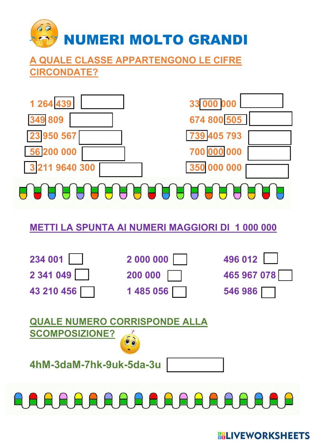 Grandi numeri Grandi numeri