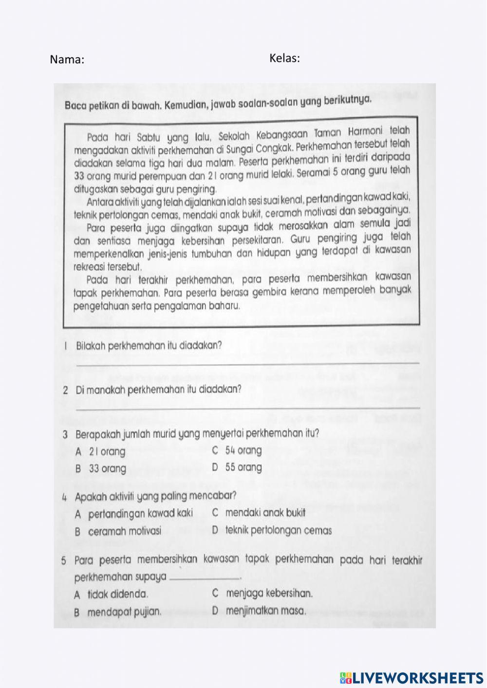 Baca petikan dan jawab soalan